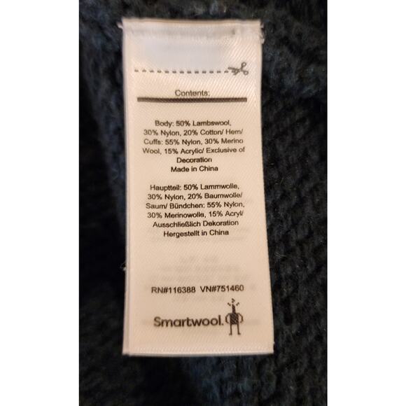 Smartwool Chup Lambswool Women's L Pullover Turtleneck Sweater Blue Purple Teal - Picture 6 of 6